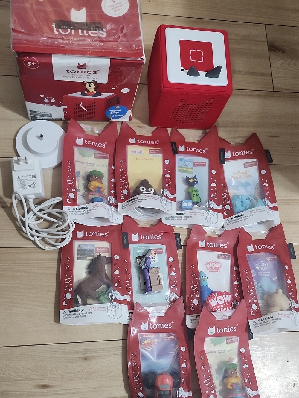 Tonies  Box + Kids Audio Play Figurines - 10 Qty In Total